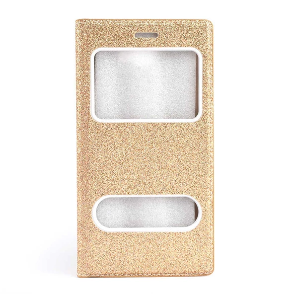 Galaxy A7 2016 Kılıf Simli Dolce Kapaklı Kılıf - Resim 3