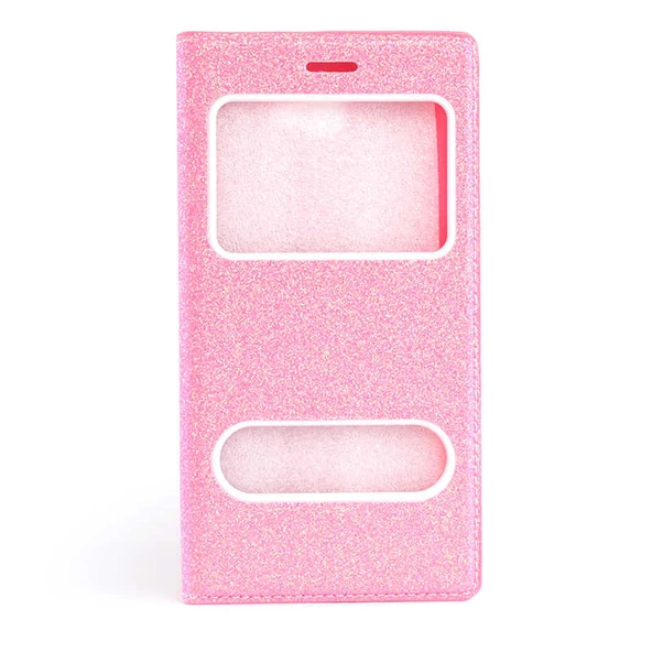 Galaxy A7 2016 Kılıf Simli Dolce Kapaklı Kılıf - Resim 6