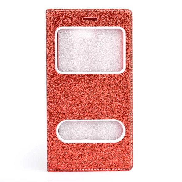 Galaxy A7 2016 Kılıf Simli Dolce Kapaklı Kılıf - Resim 2