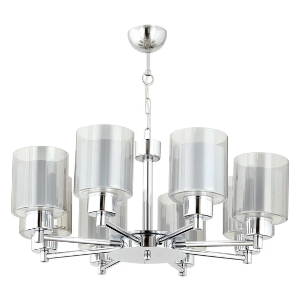 Apliqa Goldie 8 Li Krom Kaplama Modern Yatak Odası  Salon Avize - Resim 6