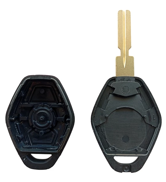 BMW E46 E60 E90 X3 X5 Uyumlu 3 Tuşlu Anahtar Kumanda Kabı Oto Anahtarlık HU58 Uçlu Logolu - 4