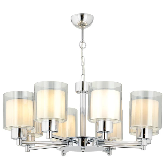 Apliqa Goldie 8 Li Krom Kaplama Modern Yatak Odası  Salon Avize - Resim 4