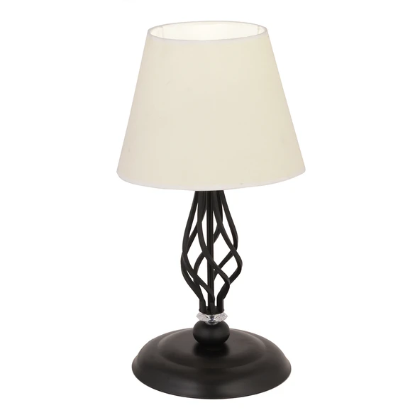 Lupin Beyaz Şapkalı Siyah Masa Lambası Modern Tasarım Salon-Yatak Odası Retro Abajur - Resim 6