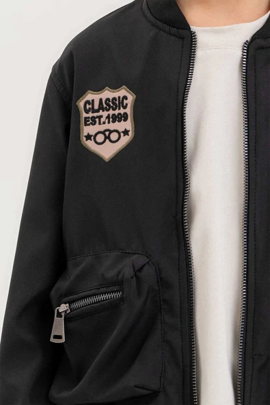 Balon Cepli Su Geçirmez Fermuarlı Astarlı Erkek Çocuk Ceket - Resim 10