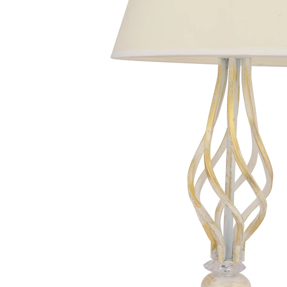 Lupin Beyaz Şapkalı Beyaz Masa Lambası Modern Tasarım Salon-Yatak Odası Abajur - Resim 7