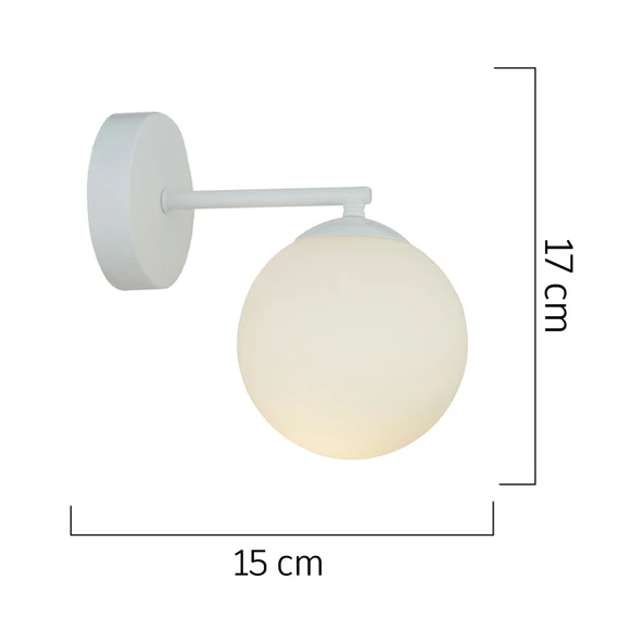 Elvin Beyaz Duvar Lambası Yatak Odası-Yatak Başı-Banyo İçin Modern Aplik - Resim 11