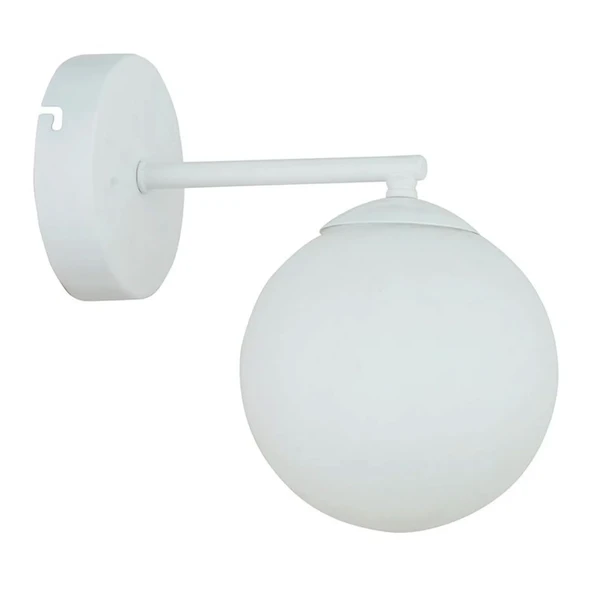 Elvin Beyaz Duvar Lambası Yatak Odası-Yatak Başı-Banyo İçin Modern Aplik - Resim 6