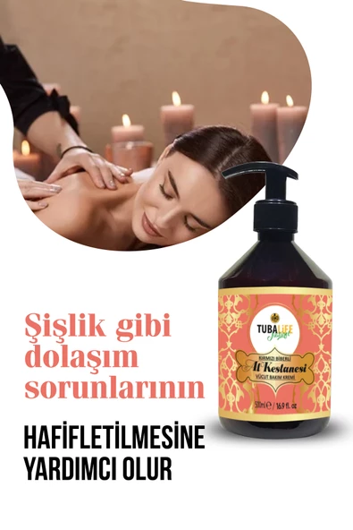 Tubalife At Kestanesi Masaj Jeli, Kırmızı Biberli 500 ml - Vücut Bakım Jeli - 2