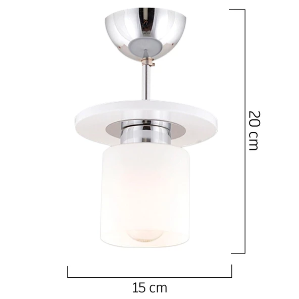 Atlas Tekli Beyaz Yuvarlak Modern Genç Odası Mutfak- Banyo Mutfak Salon Spot Avize - Resim 5