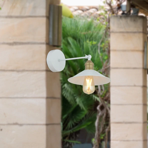 Yekta Beyaz Duvar Lambası Yatak Odası-Yatak Başı-Banyo İçin Modern Aplik ürün görseli 1