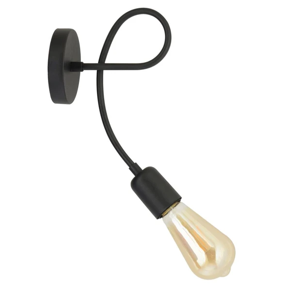 Alegra Siyah Yatak Odası-Yatak başı,Cafe,Restoran için Duvar Lambası Modern Retro Aplik - Resim 4