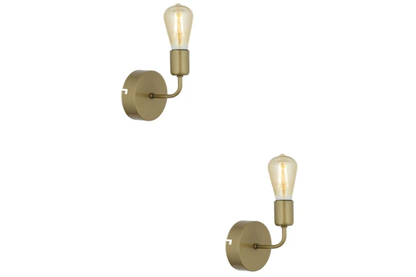 Core Eskitme Boyalı 2'li Aplik Seti Yatak Odası-Yatak başı,Cafe,Restoran için Duvar Lambası ürün görseli 1