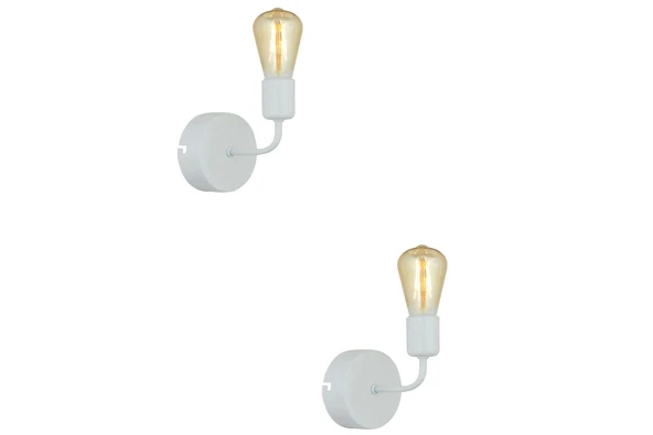 Core Beyaz 2'li Aplik Seti Yatak Odası-Yatak başı,Cafe,Restoran için Duvar Lambası ürün görseli 1