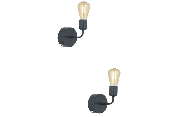 Core Siyah 2'li Aplik Seti Yatak Odası-Yatak başı,Cafe,Restoran için Duvar Lambası ürün görseli 1