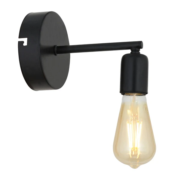 Binay Siyah Boyalı Duvar Lambası Yatak Odası-Yatak Başı-Banyo Retro Aplik - Resim 3