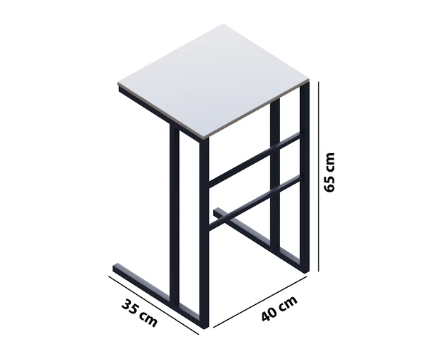 Eportatif Bilgisayar Sehpası Laptop Masası Notebook Standı Beyaz 1409 - 7