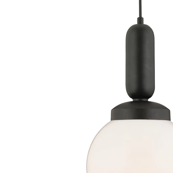 Arlo Tekli Siyah Modern Sarkıt Top Avize Mutfak Salon Sarkıt Avize - Resim 3