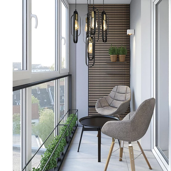 Koza 5Li Yuvarlak Siyah Modern Genç Odası Mutfak Retro Salon Sarkıt Avize - Resim 8