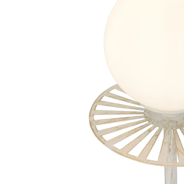 Apliqa Rakes Beyaz Silme Abajur Salon-Yatak Odası Modern Tasarım Masa Lambası - Resim 3