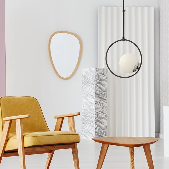 Apliqa Eric Tekli Krom Beyaz Camlı Modern Sarkıt Mutfak Salon Sarkıt Avize - Resim 2