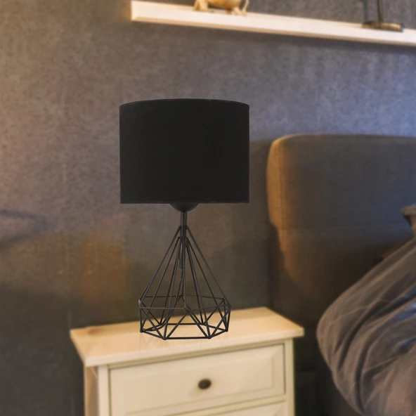 Apliqa Bien Siyah Modern Tasarım Salon-Oturma Odası Retro Abajur - 1