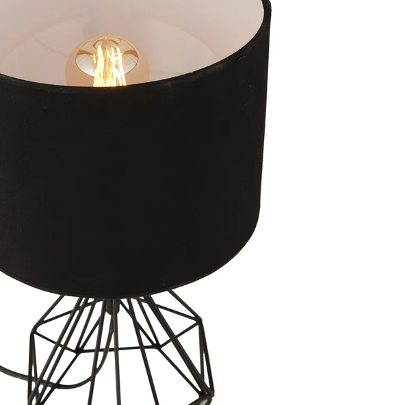 Apliqa Bien Siyah Modern Tasarım Salon-Oturma Odası Retro Abajur - 4