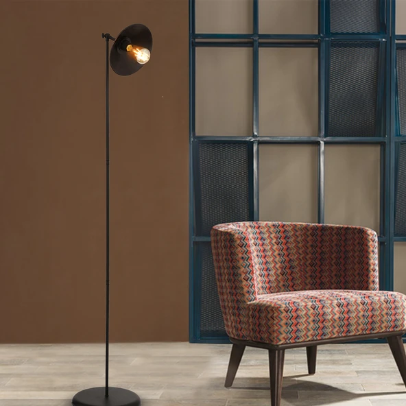 Viola Siyah Dekoratif Tasarım Retro Modern Metal Lambader ürün görseli 1