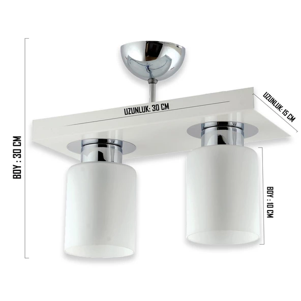 Apliqa Kiaria İkili Modern Plafonyer Genç Odası MutfakYatak Odası Avize - Resim 6