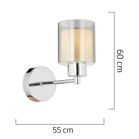 Goldie Krom Kaplama Duvar Lambası Yatak Odası-Yatak Başı-Banyo İçin Modern AplikLİK - Resim 5