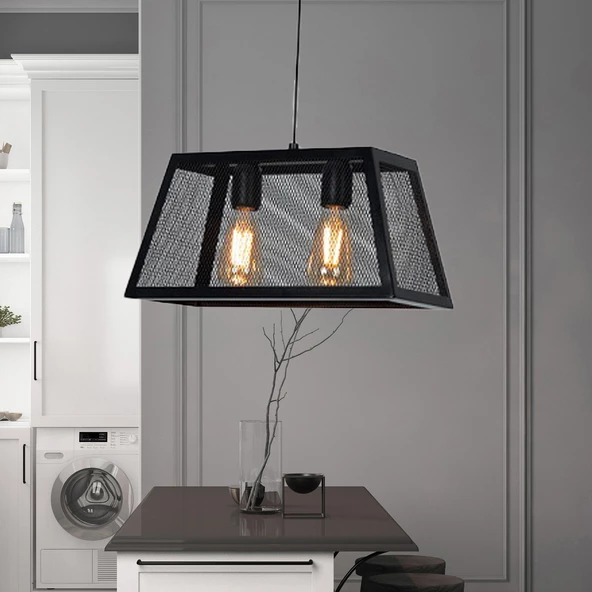 Apliqa Sılver 2 Li Küp Spor Modern Retro Sarkıt Mutfak Salon Avize ürün görseli