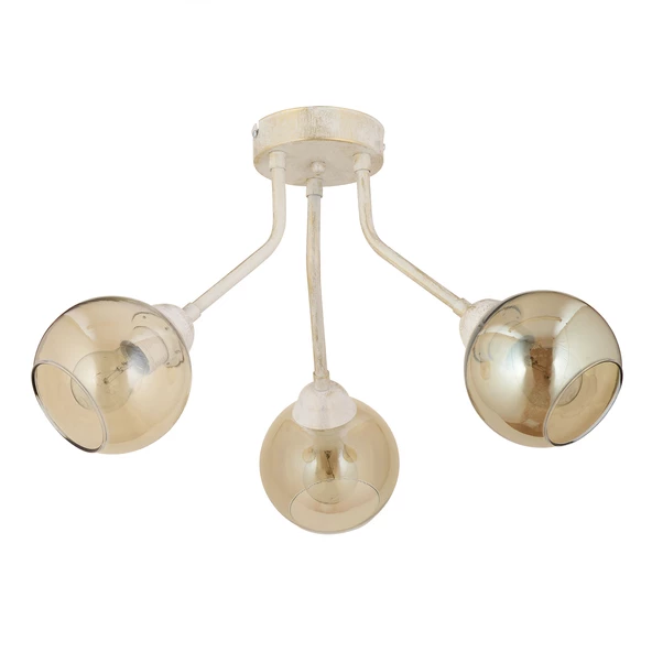 Apliqa David 3Lü Beyaz Silme Bal Camlı Modern Genç Odası MutfakSalon Avize - Resim 3