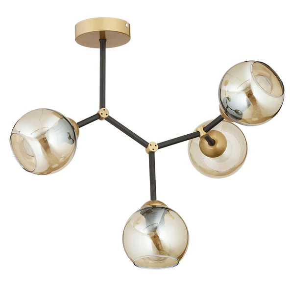 Apliqa Liva 4Lü Siyah Eskitme Modern Genç Odası Mutfak Retro Salon Avize - Resim 6