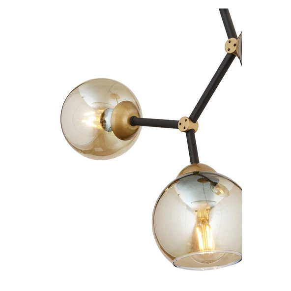 Apliqa Liva 4Lü Siyah Eskitme Modern Genç Odası Mutfak Retro Salon Avize - Resim 7