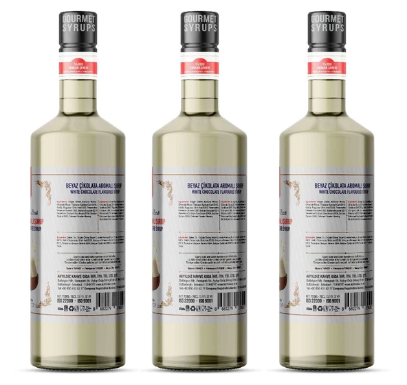 Nish Beyaz Çikolata Aromalı Şurup 3 x 700 ML-P - 2