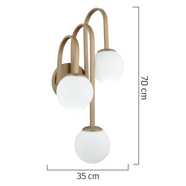 Joren 3'lü Yatak Odası-Yatak Başı, Cafe,Restoran için Duvar Lambası Tasarım Modern Aplik - Resim 5