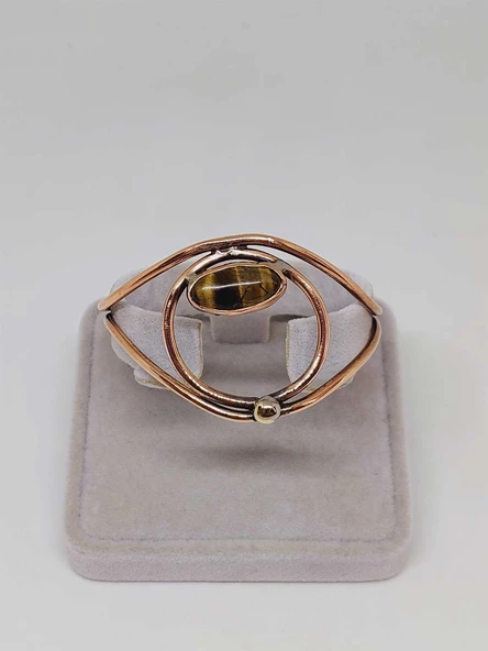 Kaplangözü Taşı Motifli Bakır Bileklik (52524) - Resim 2