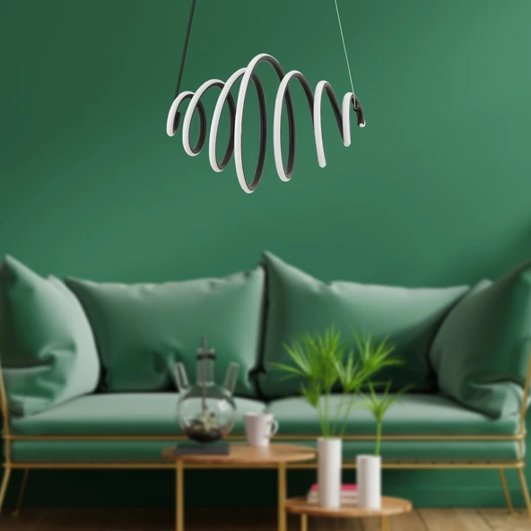 Apliqa Elegant Sarkıt 98 Watt Sarkıt 3 Renkli Ledli Modern Mutfak Banyo Led Salon Sarkıt Avize