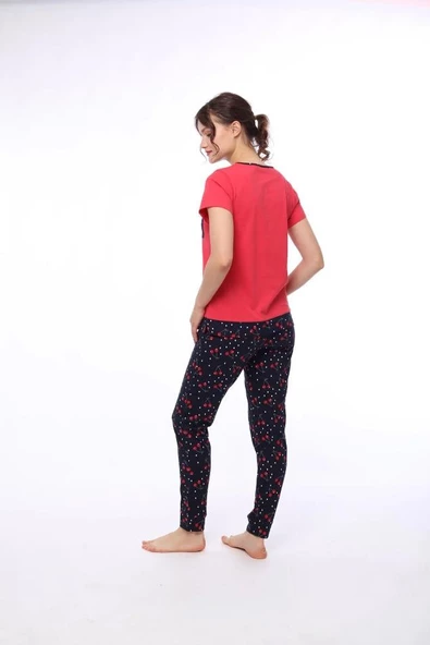Pijadore 1447 Kadın Kısa Kollu Pijama Takım - 3