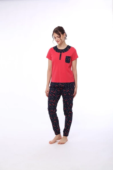 Pijadore 1447 Kadın Kısa Kollu Pijama Takım - 2