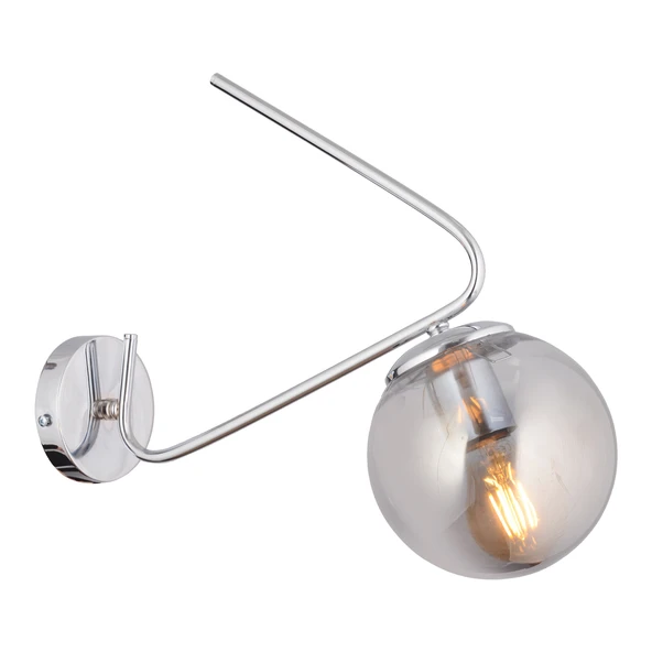 Mildred Tekli Krom Duvar Lambası Yatak Odası-Yatak Başı-Banyo İçin Modern Aplik - Resim 2