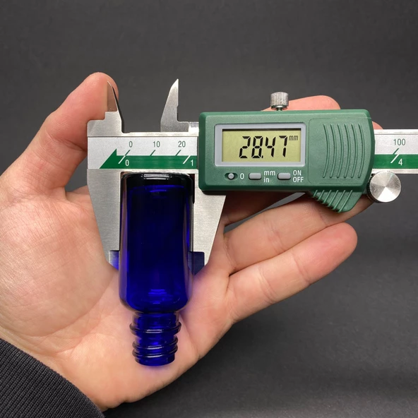 20Ml Mavi Cam Damlalıklı Şişe , Siyah Plastik Kapak , 20 Cc Mavi Cam Damlalıklı Şişe x 6 Adet - Resim 4