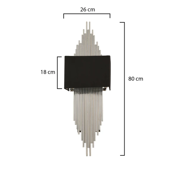 Cannes Krom Kaplamalı Modern Duvar Lambası Yatak Odası-Yatak Başı Tasarım Aplik - Resim 4