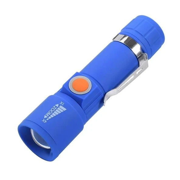 Powermaster MX-616S Usb Şarjlı 3 Modlu Plastik Kasa Mini El Feneri - 3