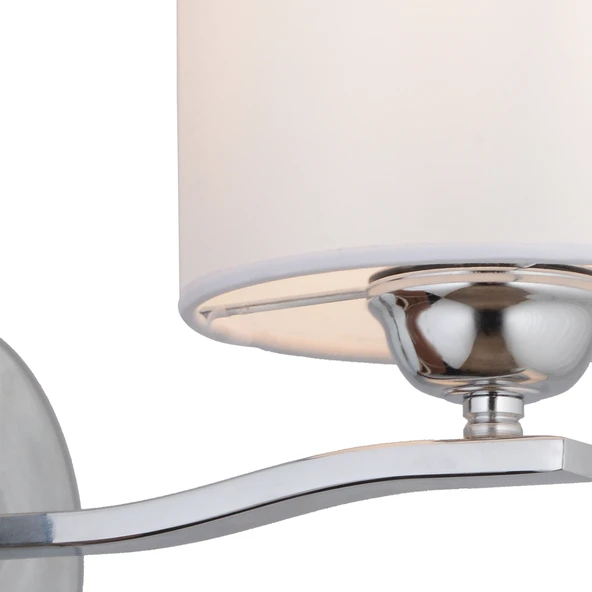 Keria Tekli Beyaz Şapkalı Krom Duvar Lambası Yatak Odası-yatak Başı-banyo Için Modern Aplik - Resim 4