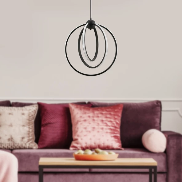 Apliqa Coper Sarkıt 75 Watt Sarkıt 3 Renkli Ledli Modern Mutfak Banyo Led Salon Sarkıt Avize
