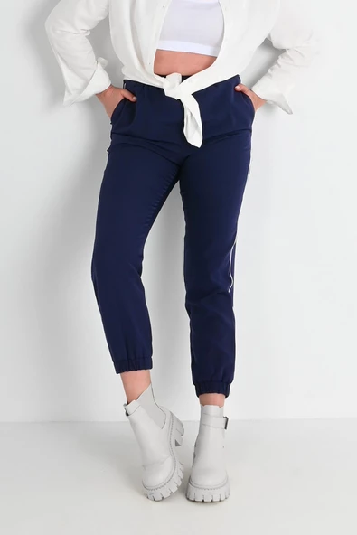 Kadın Büyük Beden Şerit Detaylı Cepli Pantolon 6243-24 - 11