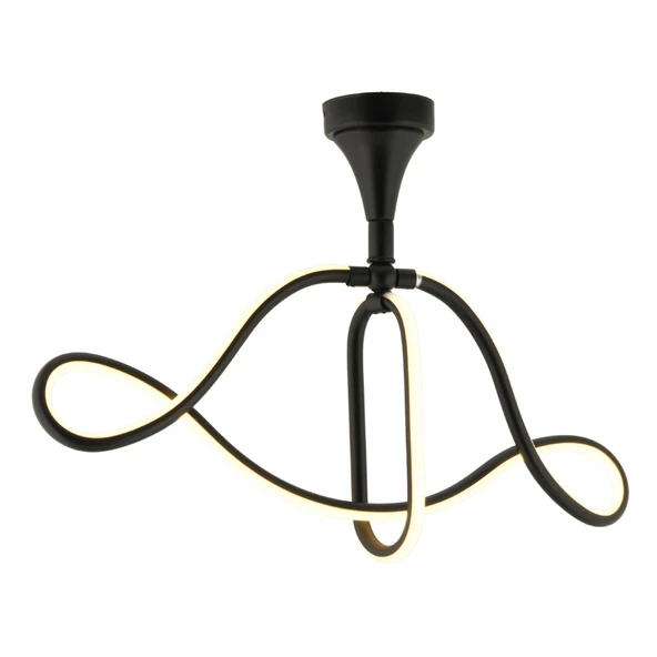 Apliqa Helin Siyah 50 Watt Sarkıt 3 Renkli Ledli Modern Mutfak Banyo Led Salon Sarkıt Avize - Resim 3