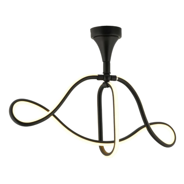 Apliqa Helin Siyah 50 Watt Sarkıt 3 Renkli Ledli Modern Mutfak Banyo Led Salon Sarkıt Avize - Resim 5