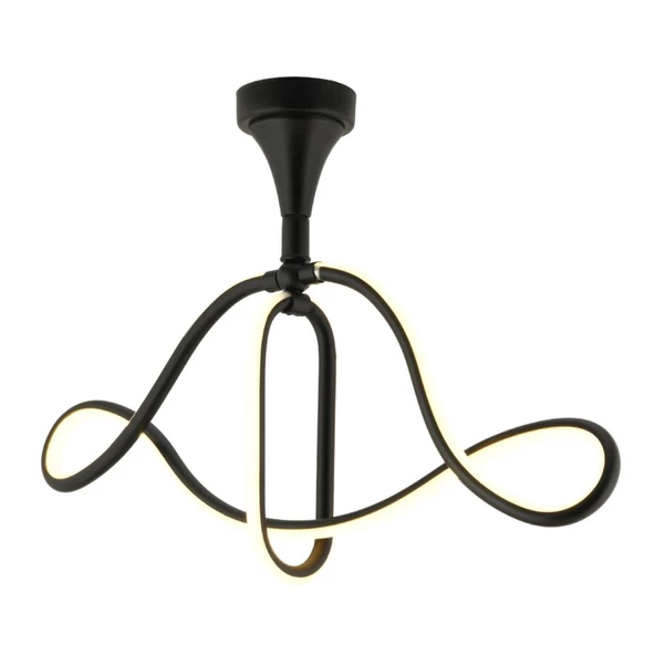 Apliqa Helin Siyah 50 Watt Sarkıt 3 Renkli Ledli Modern Mutfak Banyo Led Salon Sarkıt Avize - Resim 7