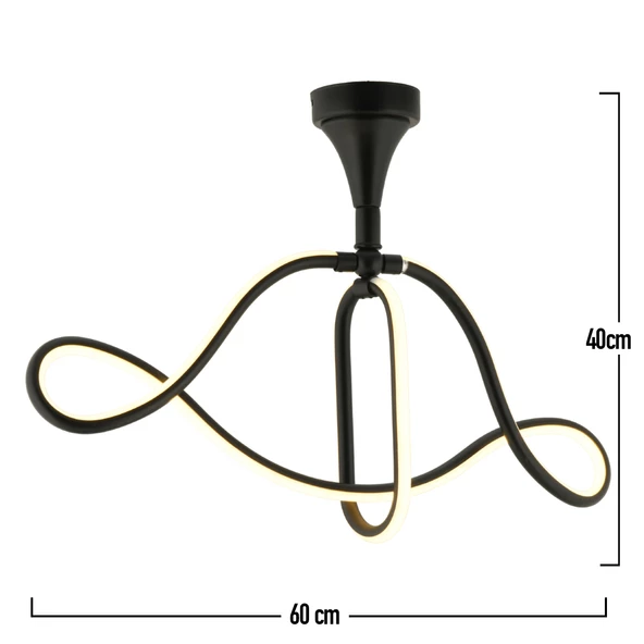 Apliqa Helin Siyah 50 Watt Sarkıt 3 Renkli Ledli Modern Mutfak Banyo Led Salon Sarkıt Avize - Resim 8